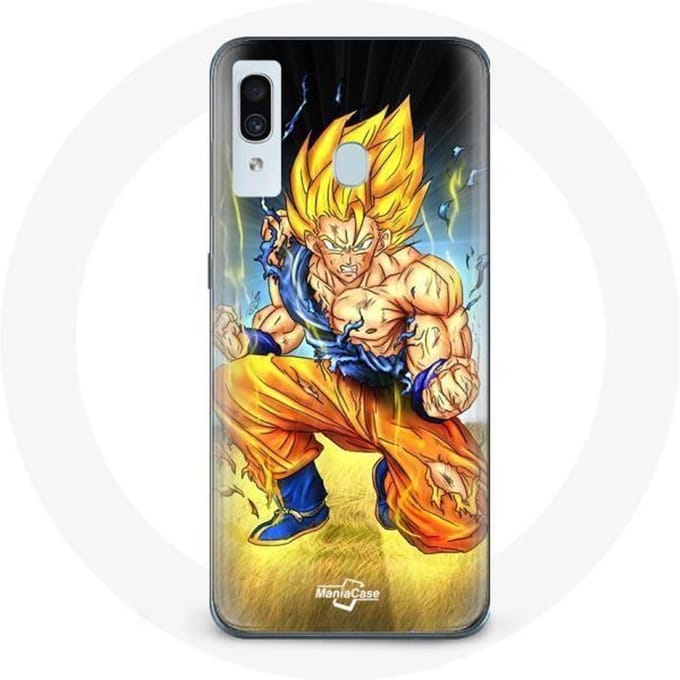 Coque pour Samsung Galaxy A20 Son goku dragon ball corps enervé