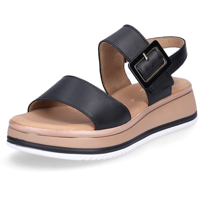 Gabor - maat 42 -Dames - zwart - sandalen