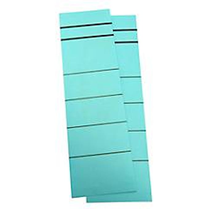 Rugetiket, rugbreedte 60 mm, zelfklevend, 10 stuks, blauw