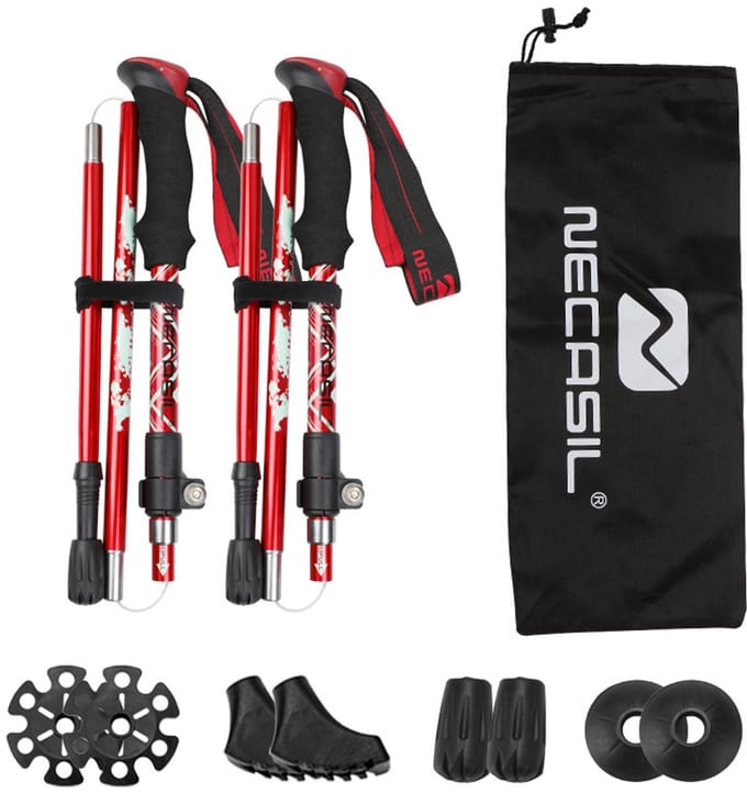 Ultralichte wandelstok met 5 secties 1 paar