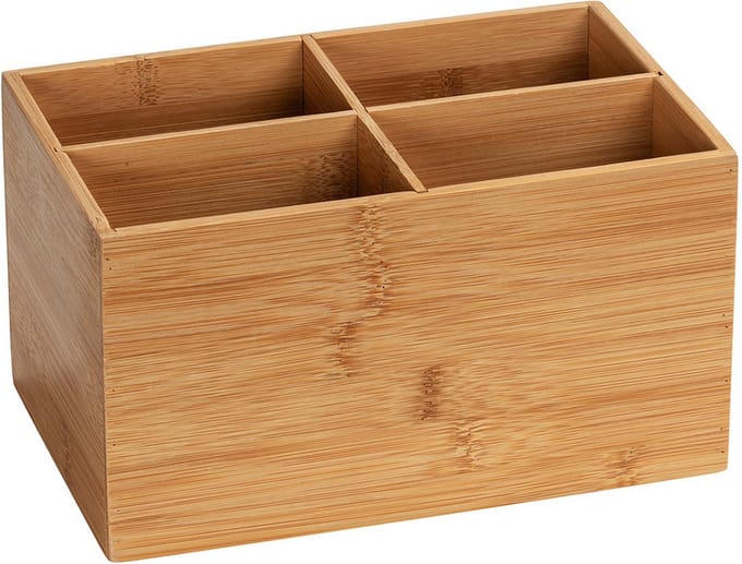 WENKO 23926100, Opbergdoos, Bamboo, Rechthoekig, Bamboo, Monochromatisch, Binnen