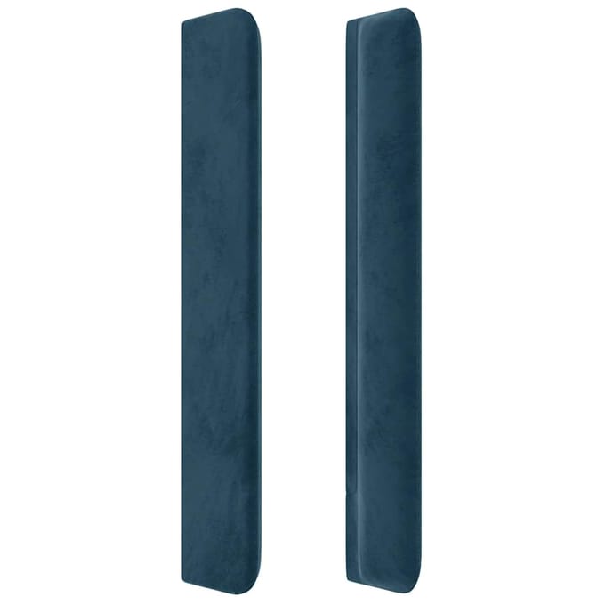 vidaXL - Hoofdbord - LED - 103x16x118/128 - cm - fluweel - donkerblauw