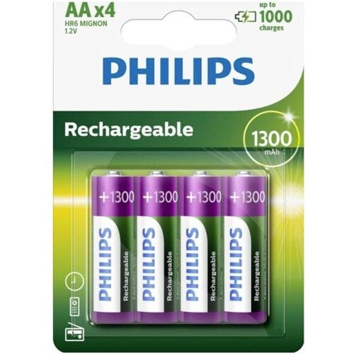 Philips HR6 Oplaadbare AA batterij (penlite) NiMH 1300 mAh 1.2 V 4 stuk(s)