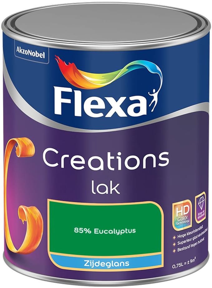 Flexa - Creations Lak Zijdeglans - 85% Eucalyptus - Mengverf - 750 Ml