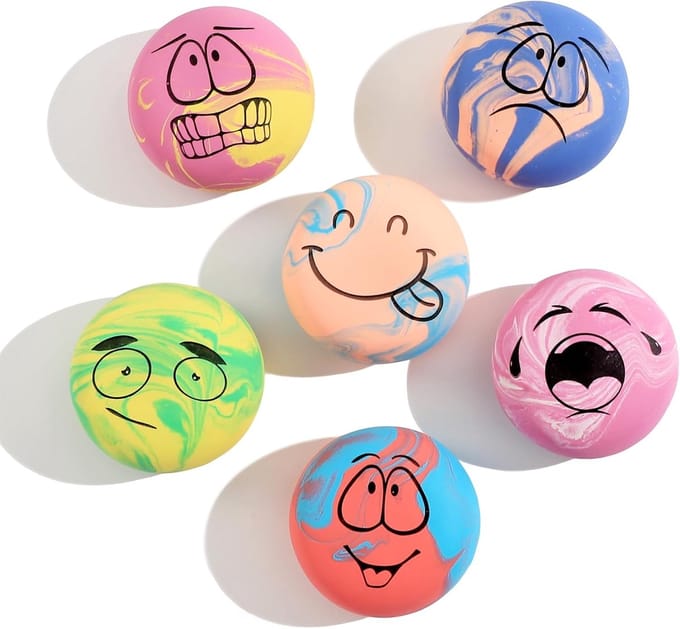 Famanu – Piepende latex hondenballen – Interactief ophaalspeelgoed – Set van 6