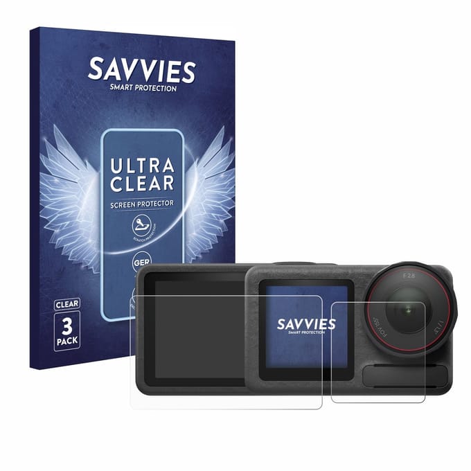 Savvies - Screenprotector voor DJI Osmo Action 5 Pro - Folie Beschermfolie transparant 6 Stuks