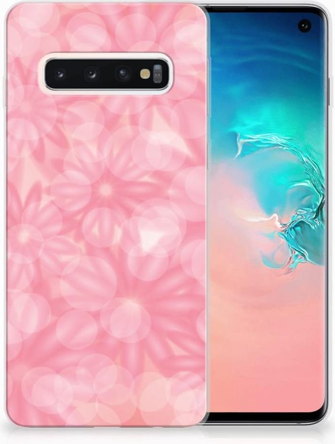 Back Cover voor Samsung Galaxy S10 TPU Case Spring Flowers