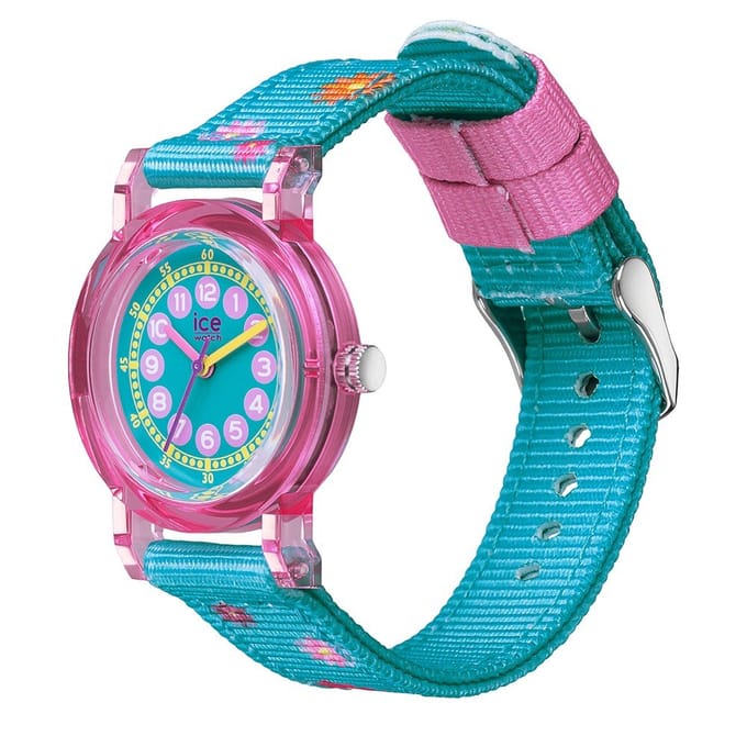 Ice Watch ICE learning - Pink flowers 024497 Horloge - Nylon - Groen - Ø 28 mm