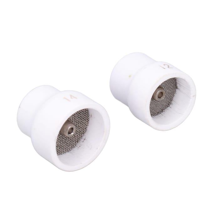 2 stuks TIG Lasbeker 12#14# Keramische Mondstuk Accessoire Set Kit voor WP91718202526(Wit )