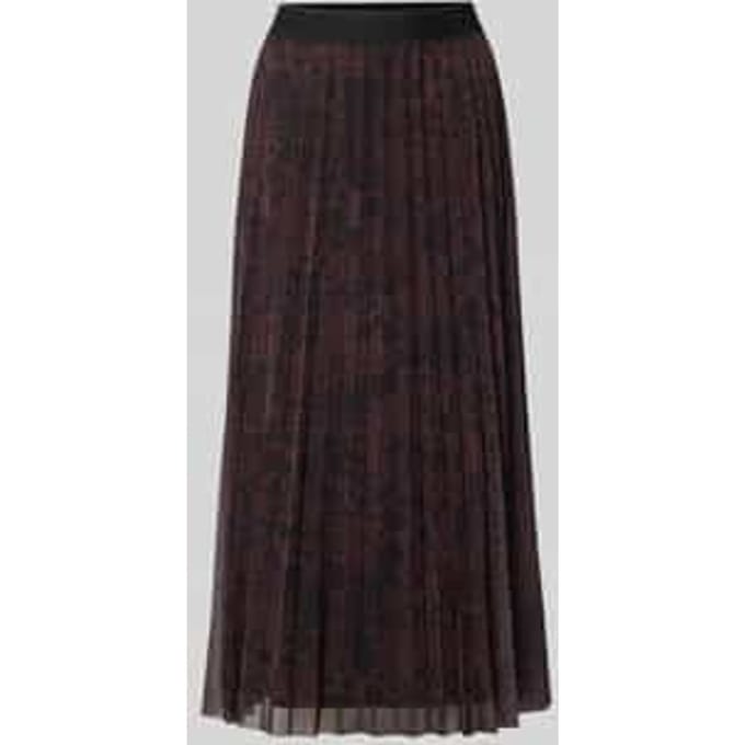 Vloeiende midi-rok met luipaardprint