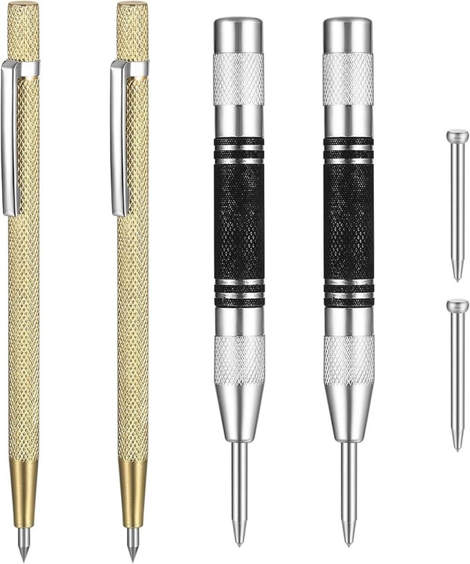 Automatische Perforator en Schrijfstift voor Hardmetaal - 2 Stuks