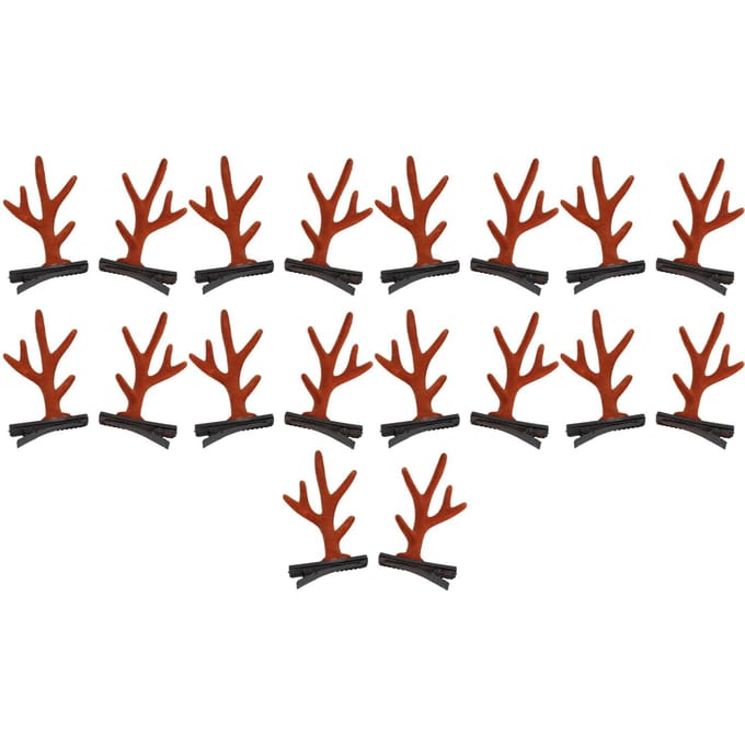 9 Paar Rendier Kerst Haarspeld Mooie Rendier Geweien Haarclip voor Feest Bruin black