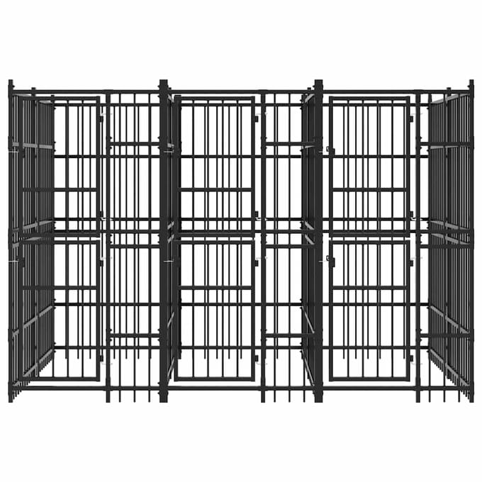 Vidaxl Buitenren Voor Hond, Staal, 7,37 M²