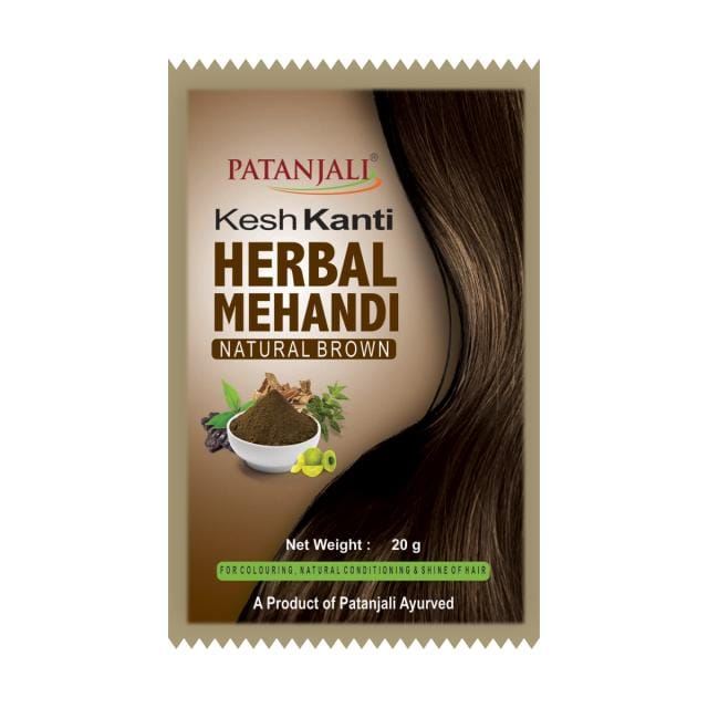 Coloration capillaire Herbal Mehandi Natural Brown Patanjali, Inde Natural Brown