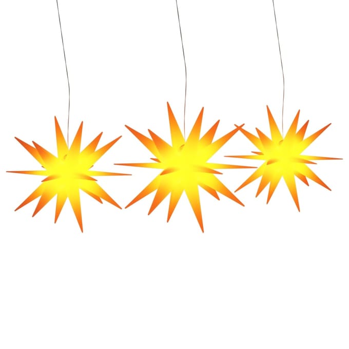 vidaXL - Kerstlampen - met - LED's - 3 - st - inklapbaar - geel