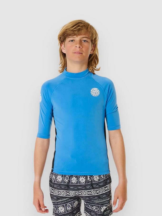 Rip Curl Icons Uv Brushed Kids Rash Guard blauw