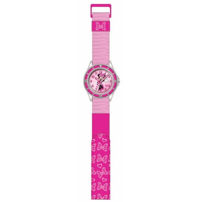 Minnie Kinder leertijdhorloge textielband klittenb