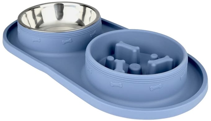 Benson Anti-schrokbak met drinkbak 17 cm, RVS en siliconen basis