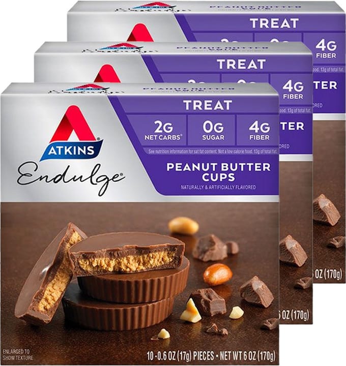 Atkins | Endulge | Chocolade Peanut Butter Cups | 3 stuks | 3 x 17g