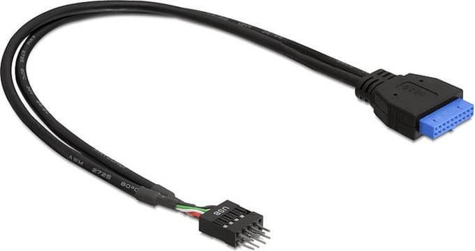 DeLOCK USB cable - 19 pin USB 3.0 header to 8 pin USB 2.0 header - 30 cm