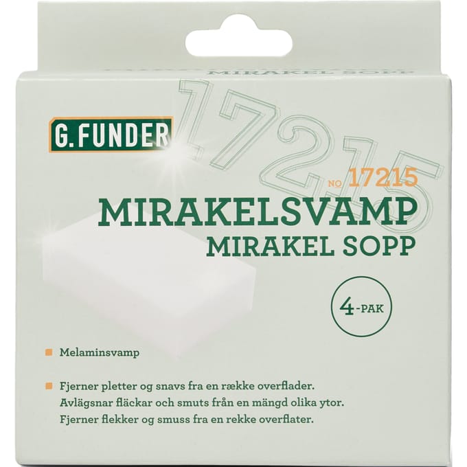 G. Funder Melamin Svamp Mirakel Svamp 4 st