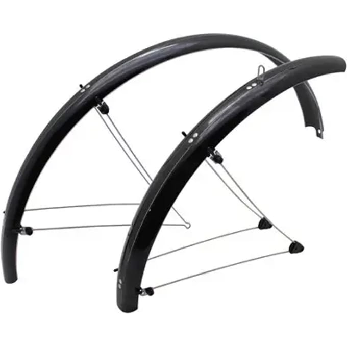 Stel spatborden 28 inch race 35mm pvc zwart