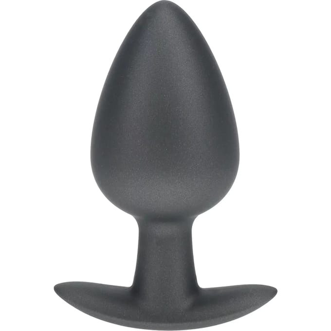 Ouch! Gladde Siliconen Buttplug 4 cm - Gunmetal