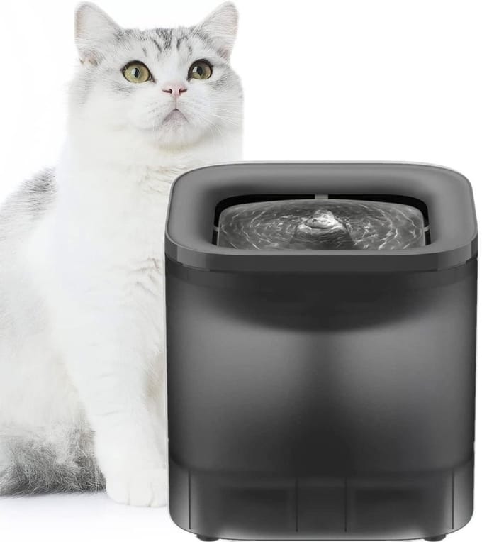 CRLYN® Drinkfontein Kat - Kattenfontein - Drinkbak Hond - Waterdispenser - Zwart