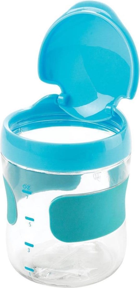 OXO tot Groot Flip-Top Snackdoosje - Snackdoosje kinderen - Snack box Kinderen - Aqua