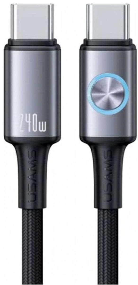 Usams 240W Usb-C Naar Usb-C Kabel 1,2M Voor Het Opladen Van Samsung-Telefoons