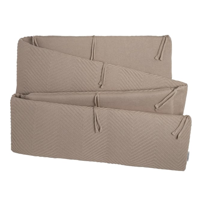 Baby's Only Boxbumper Grace - Boxomrander met visgraatmotief - Parkomranding - Beige - 330x28 cm