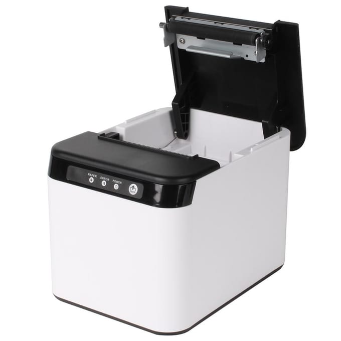 80mm Bonprinter ESCPOS Thermische Printer Desktop Direct Print USB+LAN-verbinding Hoog US