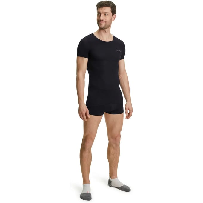 FALKE Ultralight Cool sneldrogend functioneel materiaal functioneel shirt met korte mouwen heren zwart - maat M
