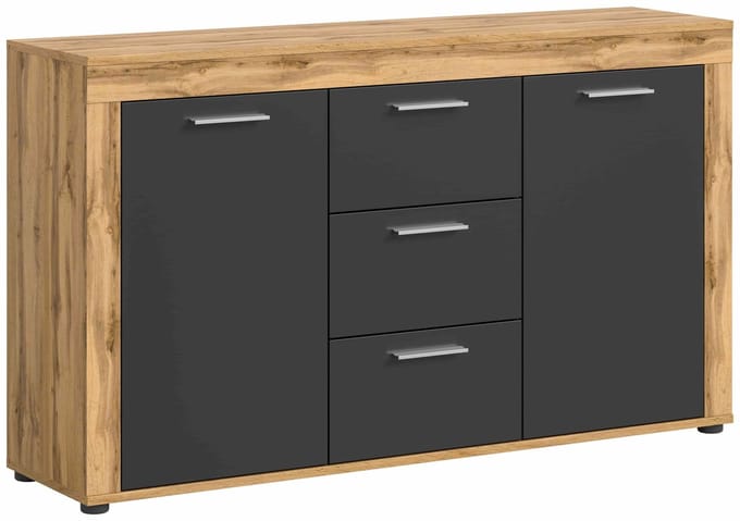 Jam Sideboard grijs melamine Wotan Eiken NB - 35x125x80cm