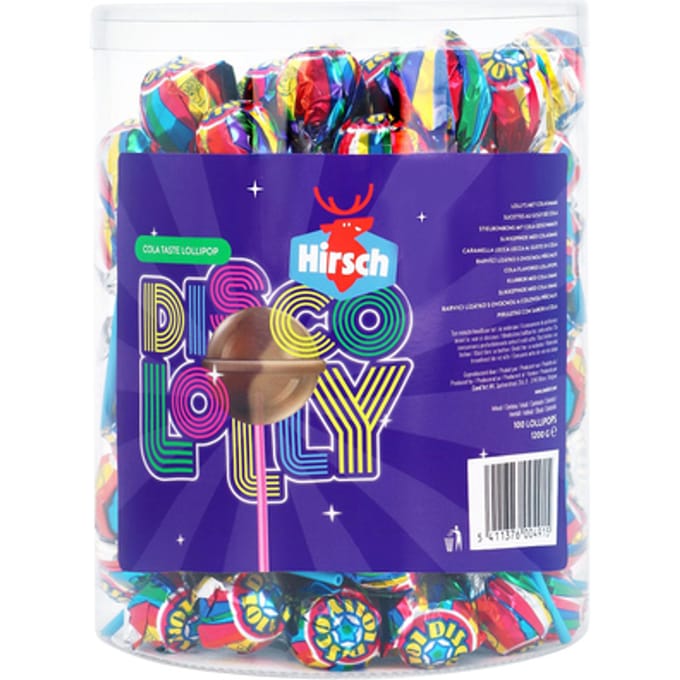 Hirsch - Disco Lolly - 100x12 Gram - Cola Smaak - Lollie