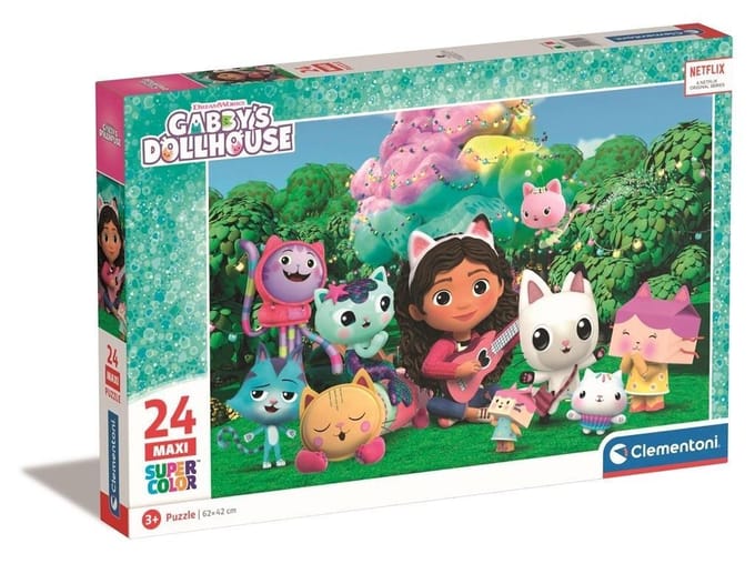 Clementoni - Maxi Puzzel - Gabby's Dollhouse 1 - 24 Stukjes - Puzzel Voor Kinderen - Vanaf 6 Jaar