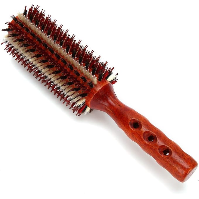 Ronde Haarborstel Professioneel Groot Salon Kapper Kapsalon Krullend Haar Styling Kam Borstel brown