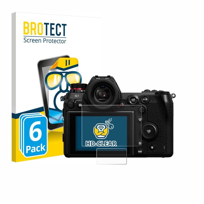 BROTECT - Screenprotector voor Panasonic Lumix DC-S1 / Panasonic Lumix DC-S1R - Folie Beschermfolie transparant 6 Stuks