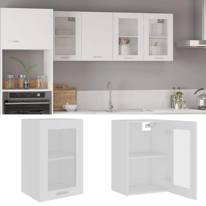 vidaXL - Bovenkast - Lyon - 40x31x60 - cm - bewerkt - hout - wit