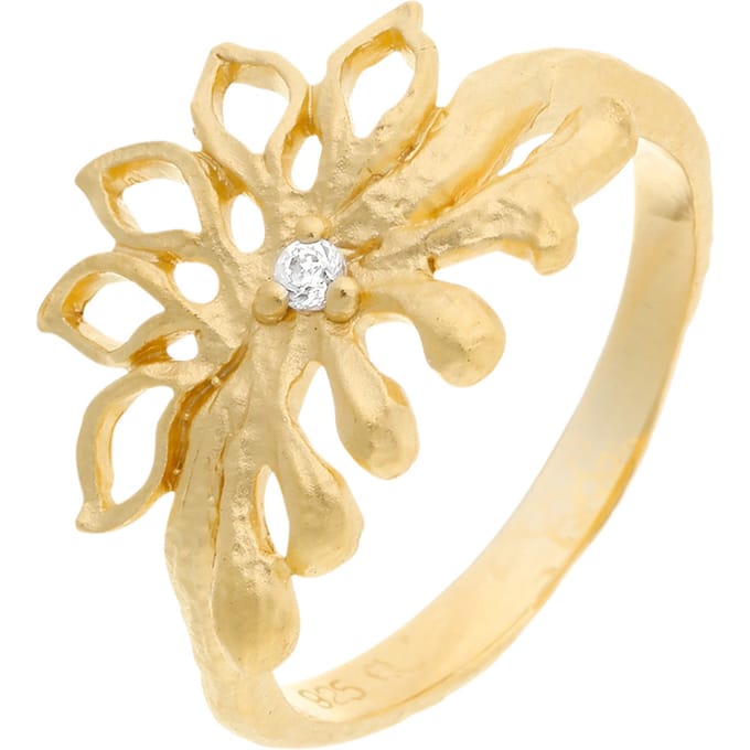 Orphelia Dames 925 Sterling Zilveren Ring - Goud ZR-6027/2