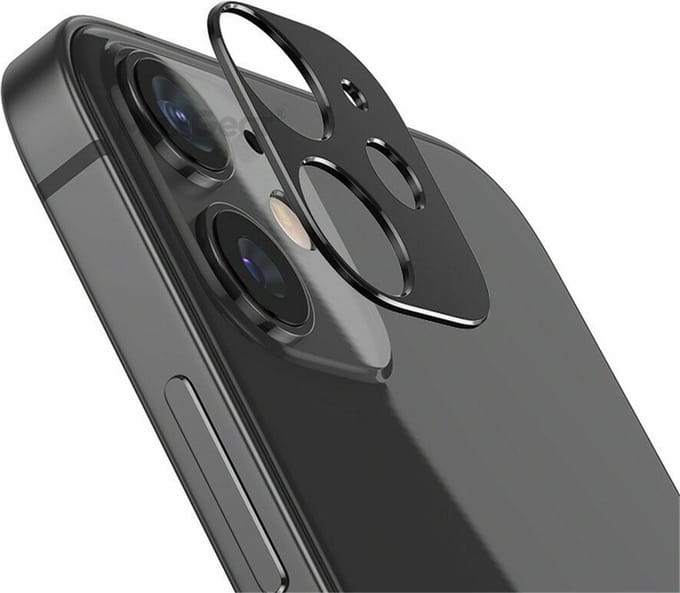 Camera Lens Glass Protector Geschikt voor:  Apple iPhone 12 Pro - Zwart