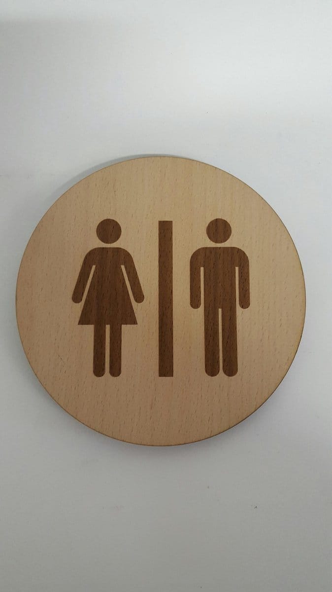 Bordje pictogram man/vrouw - rond