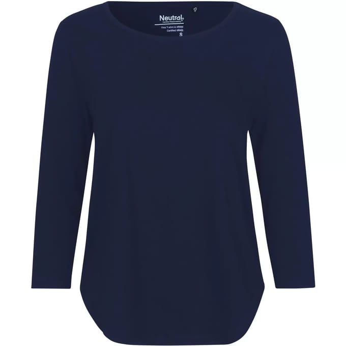 Dames-T-shirt met 3/4 mouwen Neutral