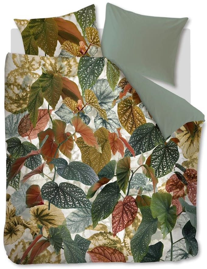 Beddinghouse Begonia Dekbedovertrek - Lits-jumeaux - 240x200/220 cm - Groen