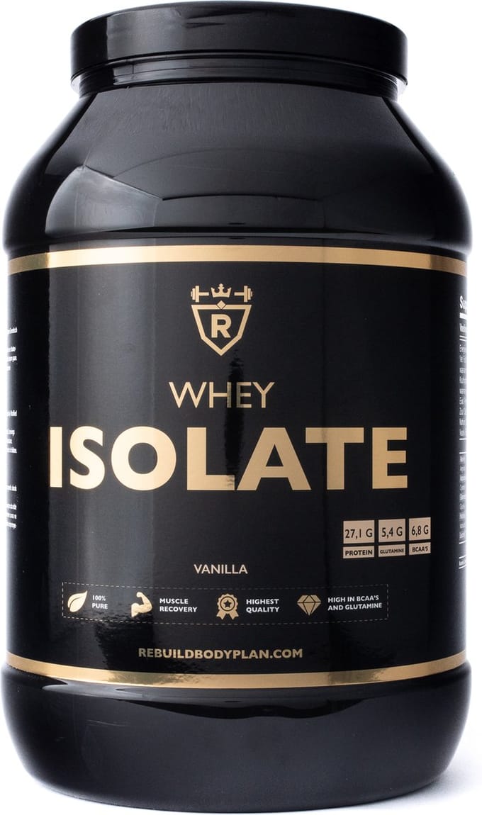 Rebuild Nutrition - Whey Isolaat - Vanille smaak - Proteïne poeder - Eiwit Shakes - Whey Protein Isolate Eiwitpoeder - 80 Eiwitshakes - 2000 gram
