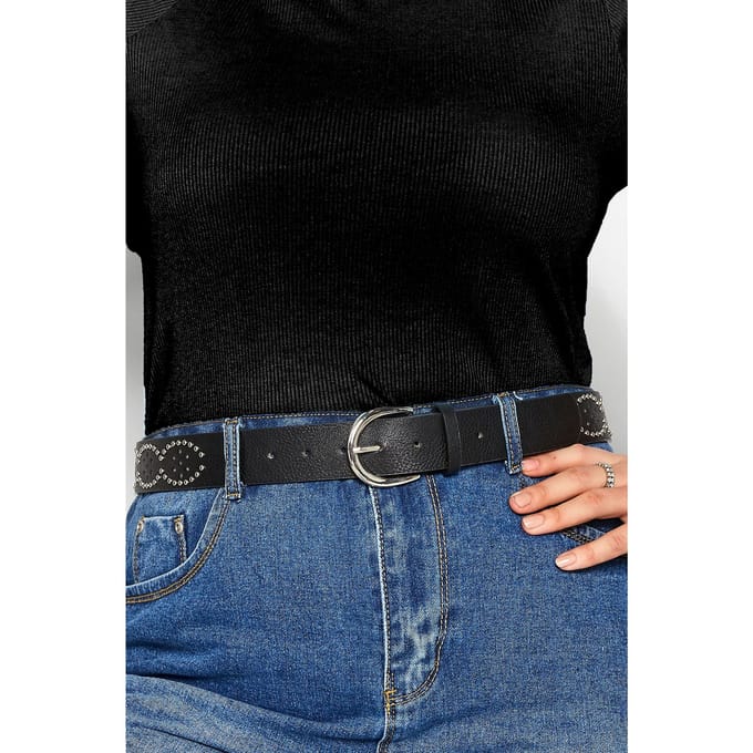 Yours Riem Met Laseruitsnijding En Studs In Zwartsize 52-54