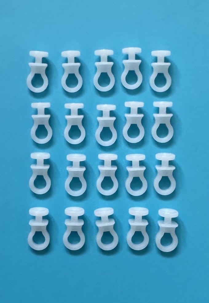 Gordijn glijders runners wit zakje 25 stuks