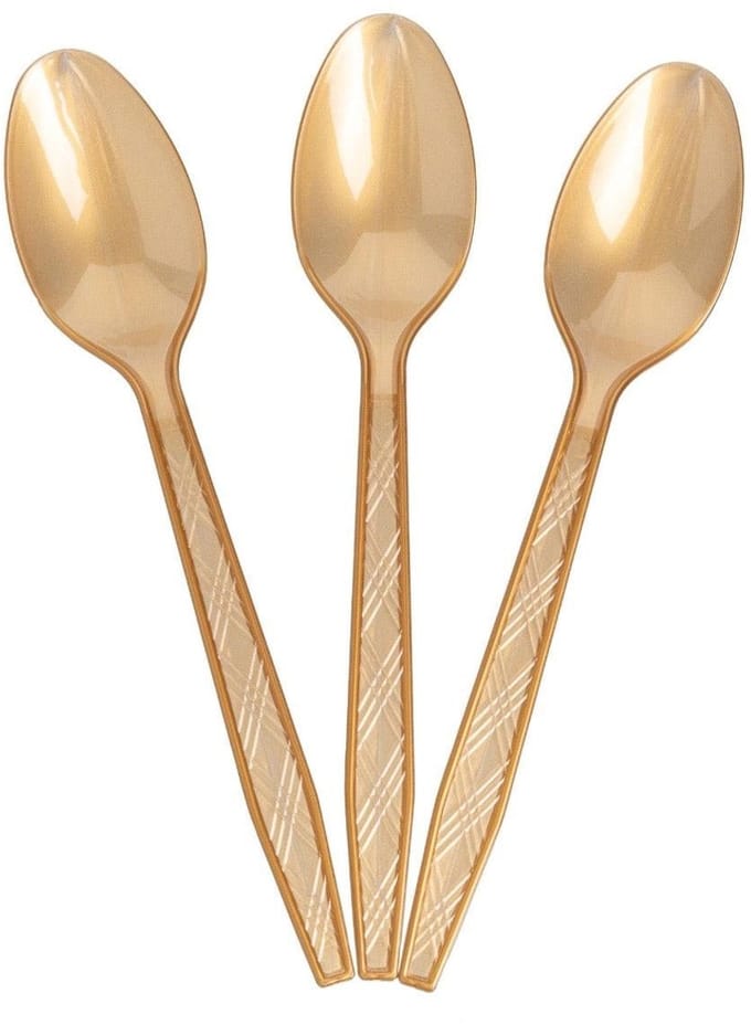 24x Herbruikbare lepel 155mm Goud