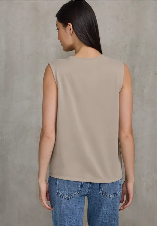 Silk-Look top met tekst