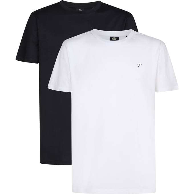 Petrol Industries - Heren 2-pack Basic T-shirt Ronde Hals Shift - Multicolor - Maat M